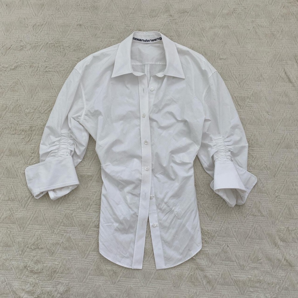 Alexander Wang Oversized Button Down Ruched Shirt - image 3